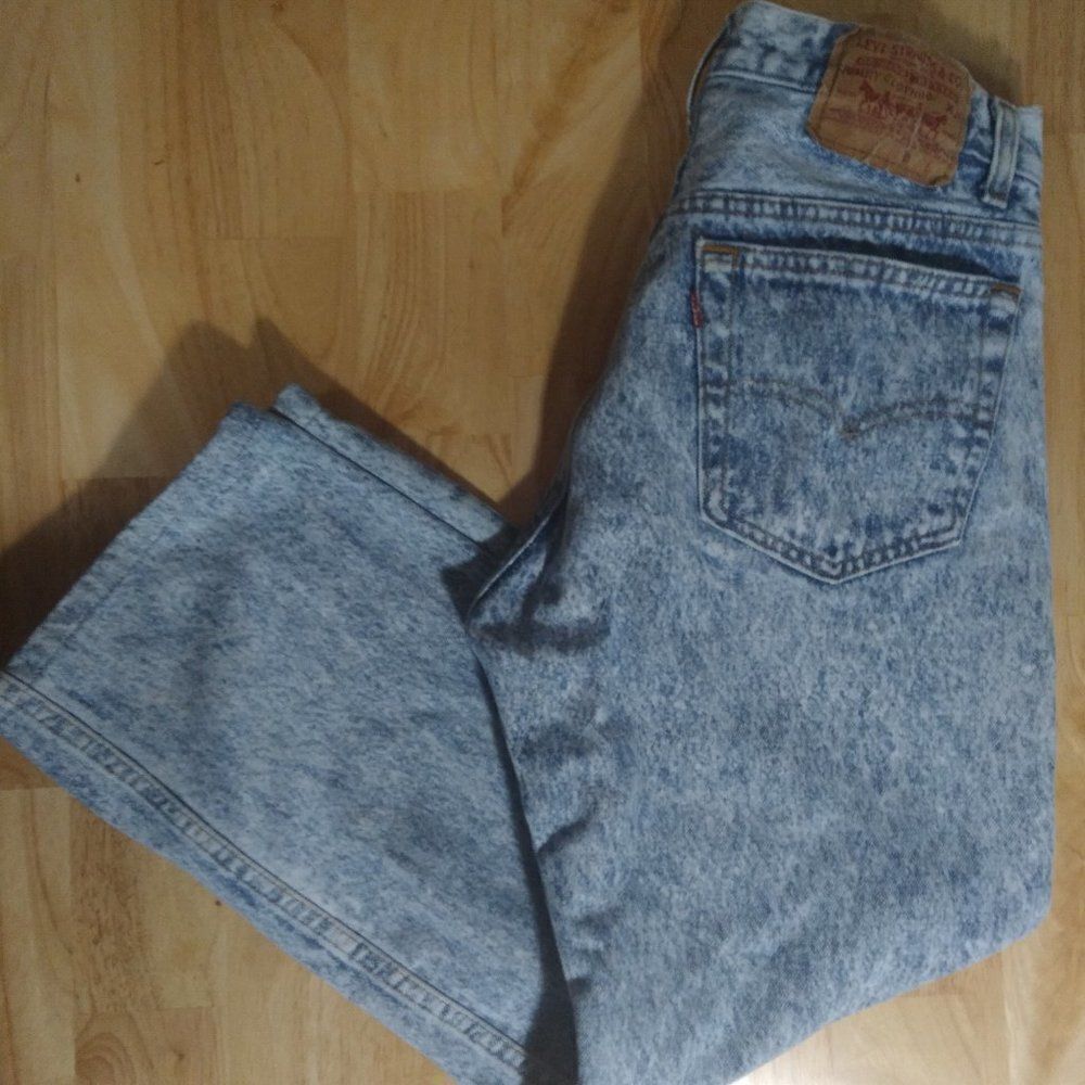 Vintage Levi's Acid Wash Button Fly Denim Jeans